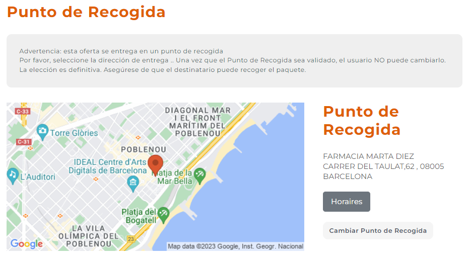 envios mondial relay punto pack